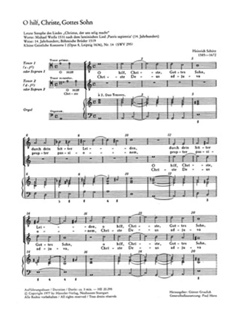 O hilf, Christe, Gottes Sohn